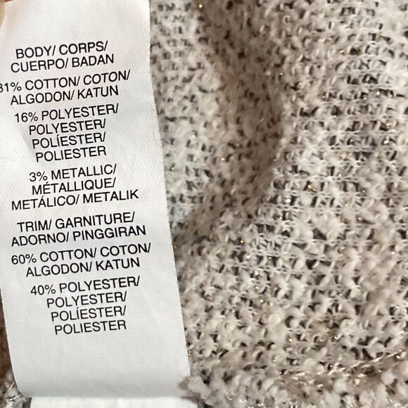 Lucky Lotus California Women's Casual Beige Sweater with Stud Accents Medium - Picture 6 of 9